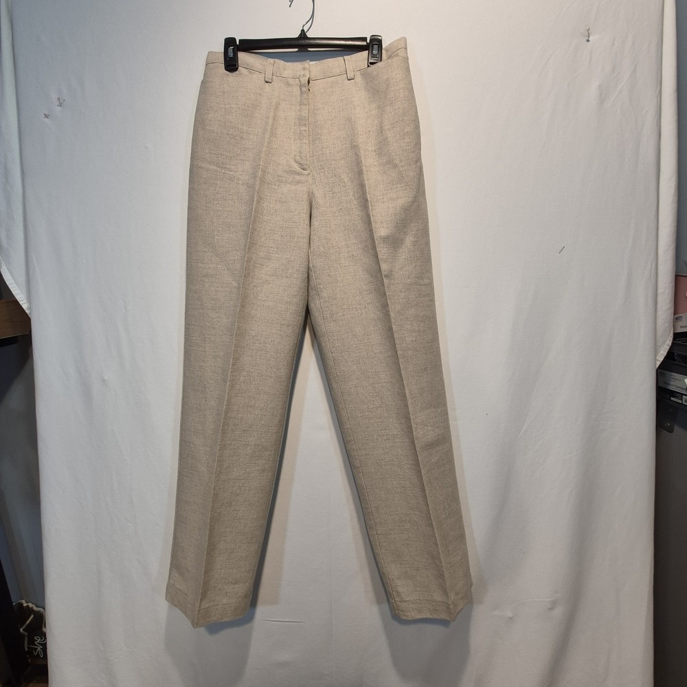 VTG Liz Clairborne Y2K Linen/Cotton Blend Straight Leg High Waist Sz 12 Gorpcore